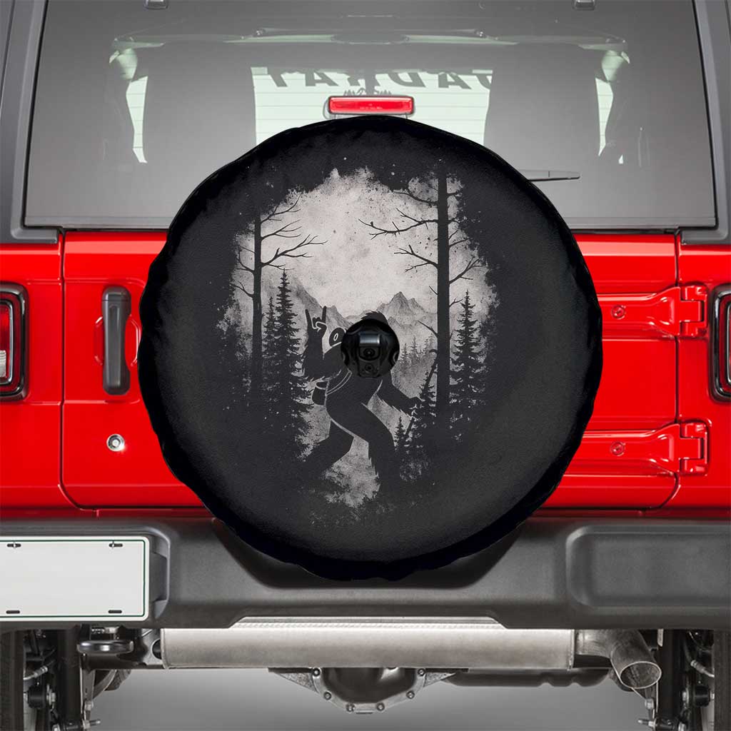 Funny Bigfoot Hiking Night Stroll Mountain Forest Spare Tire Cover - Wonder Print Shop