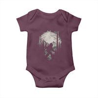 Funny Bigfoot Hiking Night Stroll Mountain Forest Baby Onesie - Wonder Print Shop