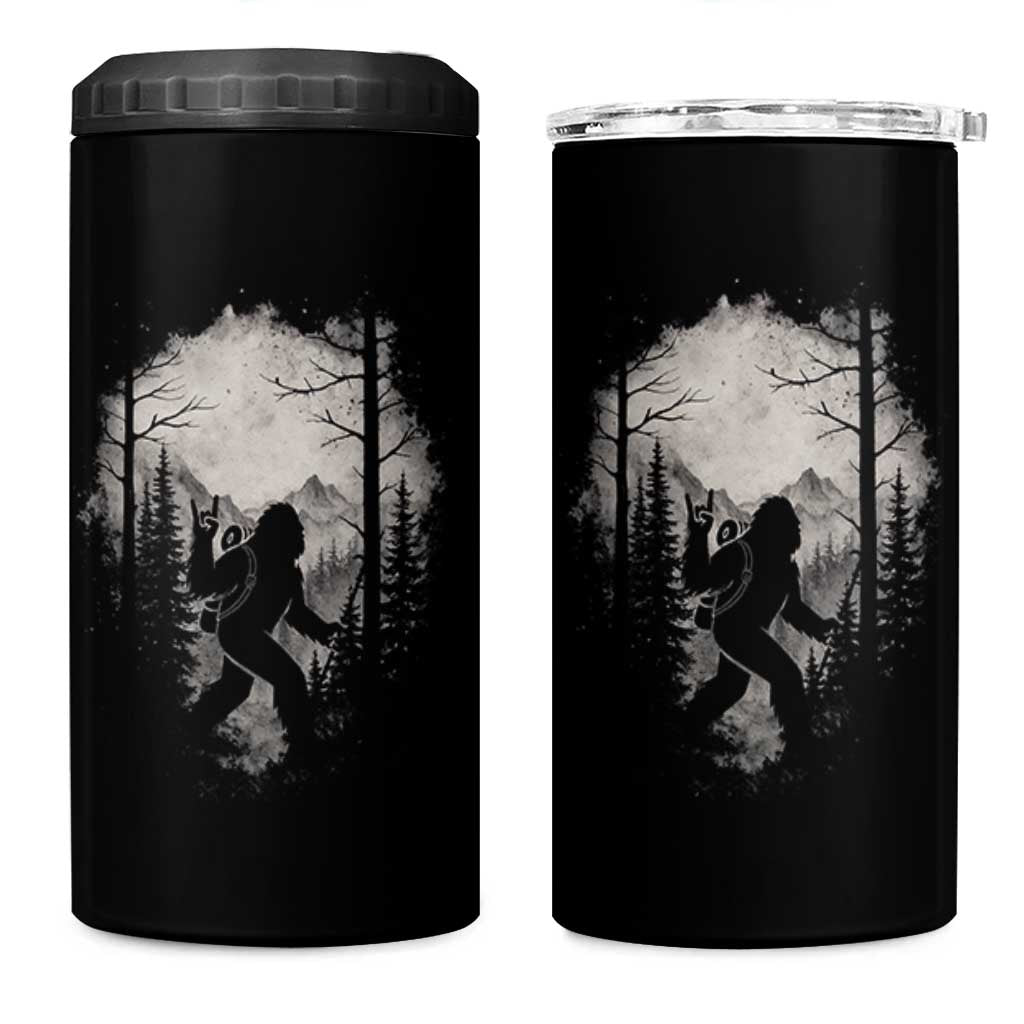 Funny Bigfoot Hiking Night Stroll Mountain Forest 4 in 1 Can Cooler Tumbler - Wonder Print Shop
