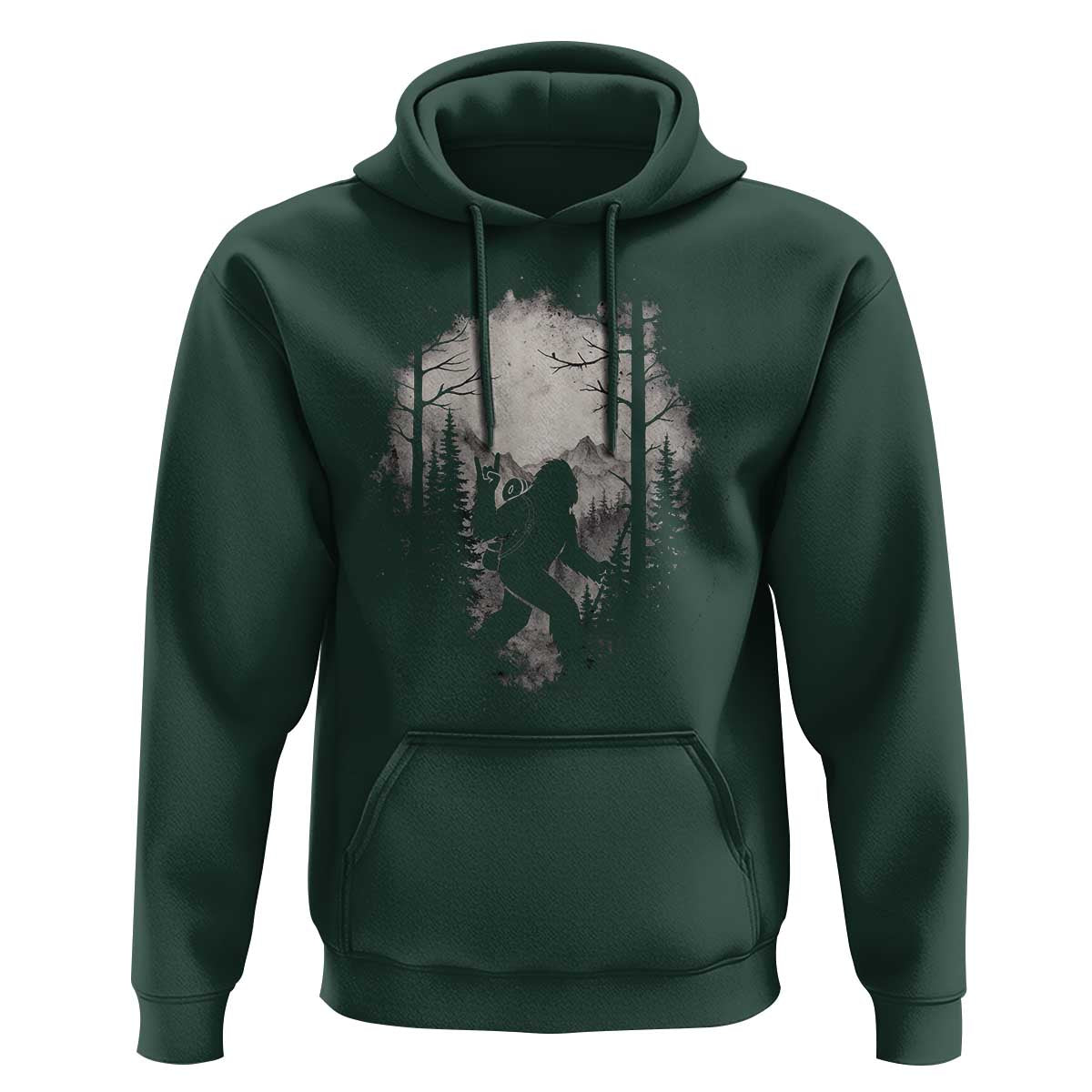 Funny Bigfoot Hiking Night Stroll Mountain Forest Hoodie - Wonder Print Shop