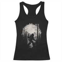 Funny Bigfoot Hiking Night Stroll Mountain Forest Racerback Tank Top - Wonder Print Shop