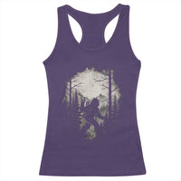 Funny Bigfoot Hiking Night Stroll Mountain Forest Racerback Tank Top - Wonder Print Shop