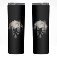 Funny Bigfoot Hiking Night Stroll Mountain Forest Skinny Tumbler - Wonder Print Shop