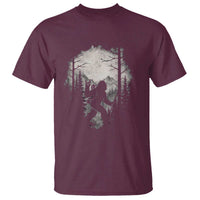 Funny Bigfoot Hiking Night Stroll Mountain Forest T Shirt - Wonder Print Shop