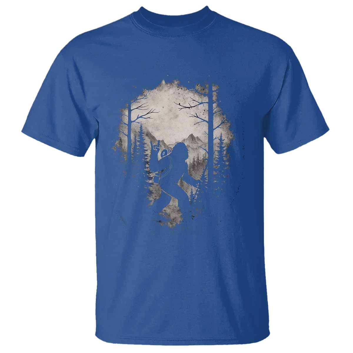 Funny Bigfoot Hiking Night Stroll Mountain Forest T Shirt - Wonder Print Shop
