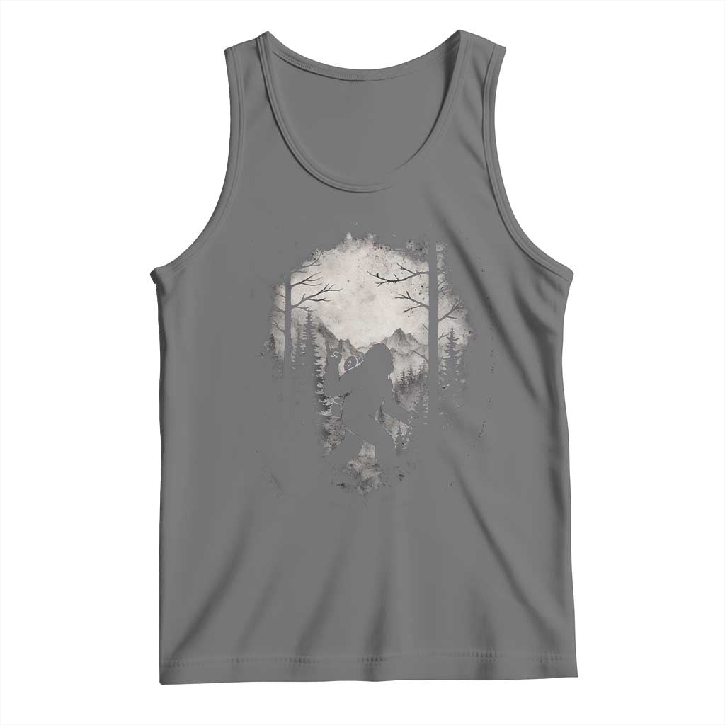 Funny Bigfoot Hiking Night Stroll Mountain Forest Tank Top - Wonder Print Shop