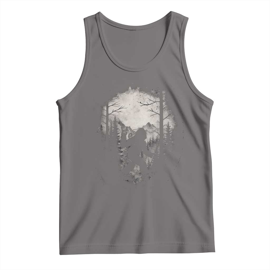 Funny Bigfoot Hiking Night Stroll Mountain Forest Tank Top - Wonder Print Shop
