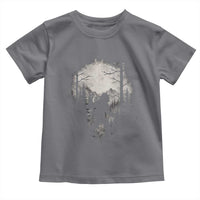 Funny Bigfoot Hiking Night Stroll Mountain Forest Toddler T Shirt - Wonder Print Shop