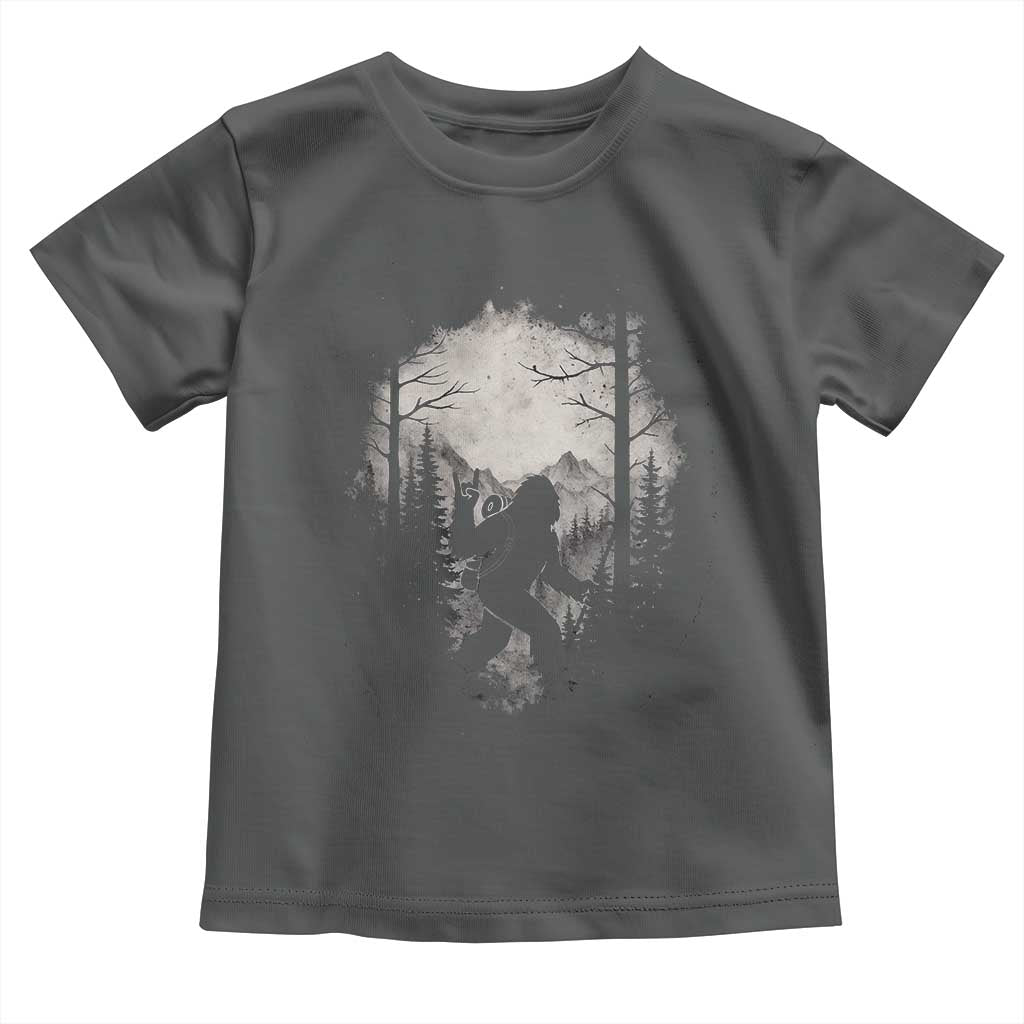 Funny Bigfoot Hiking Night Stroll Mountain Forest Toddler T Shirt - Wonder Print Shop