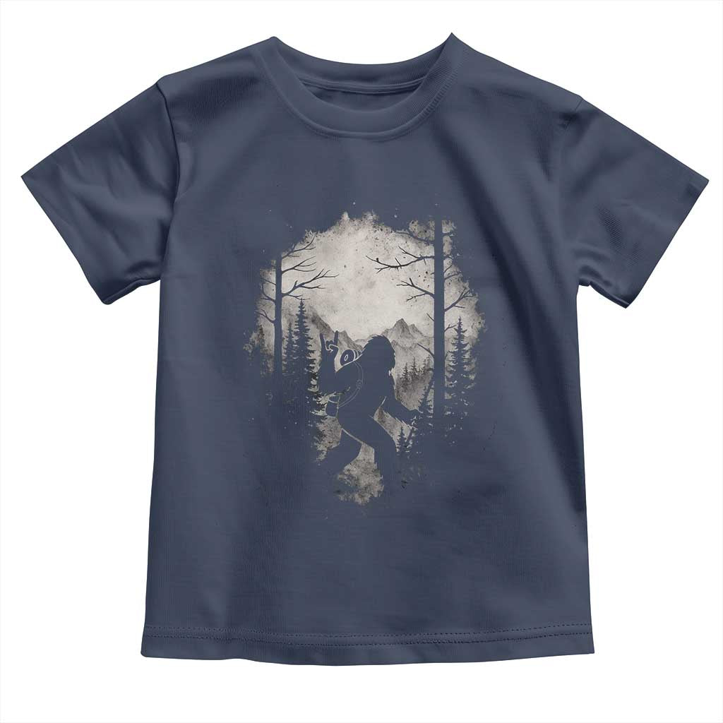 Funny Bigfoot Hiking Night Stroll Mountain Forest Toddler T Shirt - Wonder Print Shop