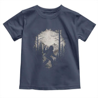 Funny Bigfoot Hiking Night Stroll Mountain Forest Toddler T Shirt - Wonder Print Shop