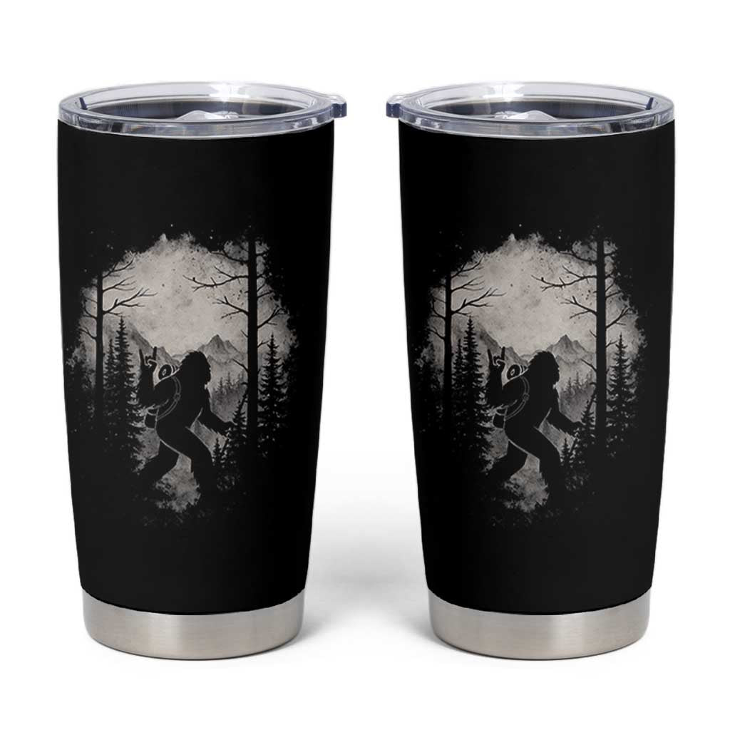 Funny Bigfoot Hiking Night Stroll Mountain Forest Tumbler Cup - Wonder Print Shop