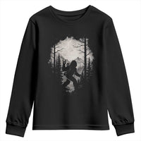 Funny Bigfoot Hiking Night Stroll Mountain Forest Youth Sweatshirt - Wonder Print Shop