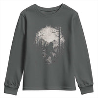 Funny Bigfoot Hiking Night Stroll Mountain Forest Youth Sweatshirt - Wonder Print Shop