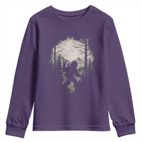 Funny Bigfoot Hiking Night Stroll Mountain Forest Youth Sweatshirt - Wonder Print Shop
