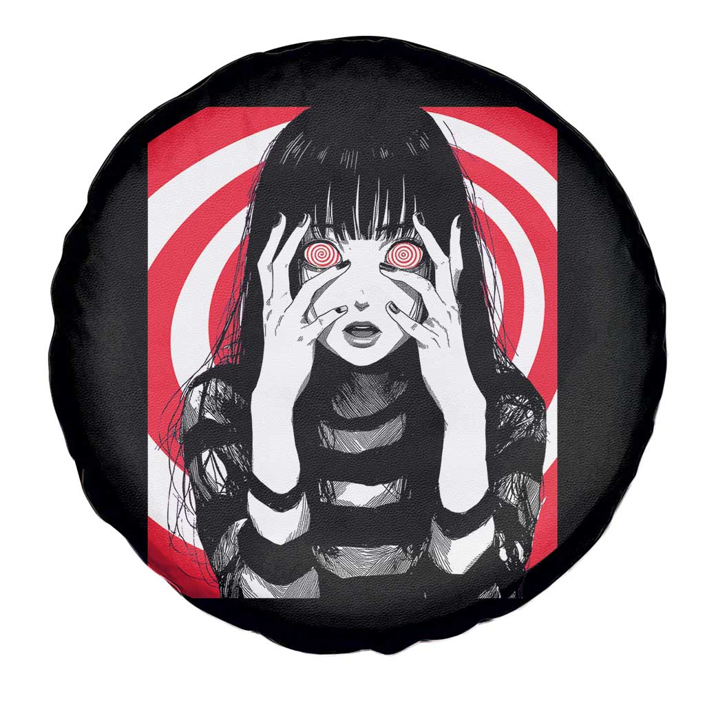 Horror Anime Manga Creepy Goth Japanese Girl Spare Tire Cover - Wonder Print Shop