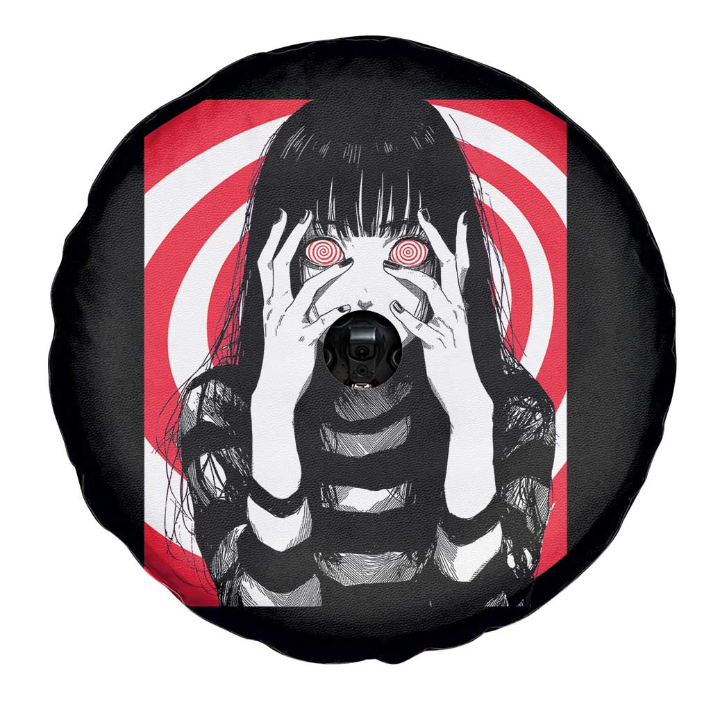 Horror Anime Manga Creepy Goth Japanese Girl Spare Tire Cover - Wonder Print Shop