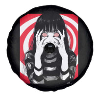 Horror Anime Manga Creepy Goth Japanese Girl Spare Tire Cover - Wonder Print Shop