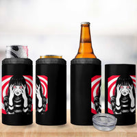 Horror Anime Manga Creepy Goth Japanese Girl 4 in 1 Can Cooler Tumbler - Wonder Print Shop
