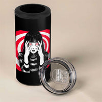Horror Anime Manga Creepy Goth Japanese Girl 4 in 1 Can Cooler Tumbler - Wonder Print Shop