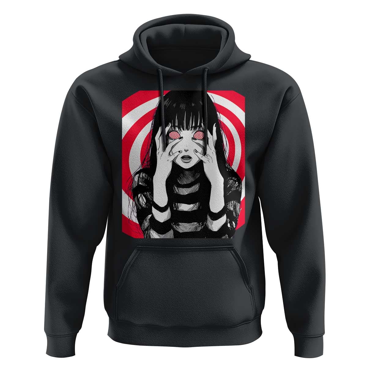 Horror Anime Manga Creepy Goth Japanese Girl Hoodie - Wonder Print Shop