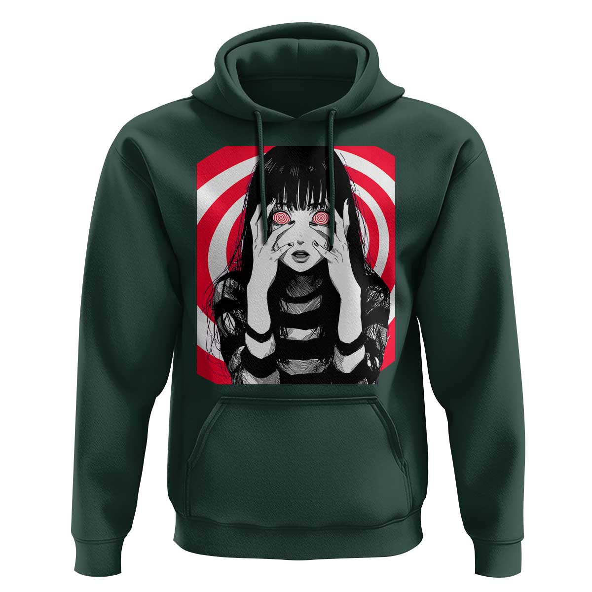 Horror Anime Manga Creepy Goth Japanese Girl Hoodie - Wonder Print Shop