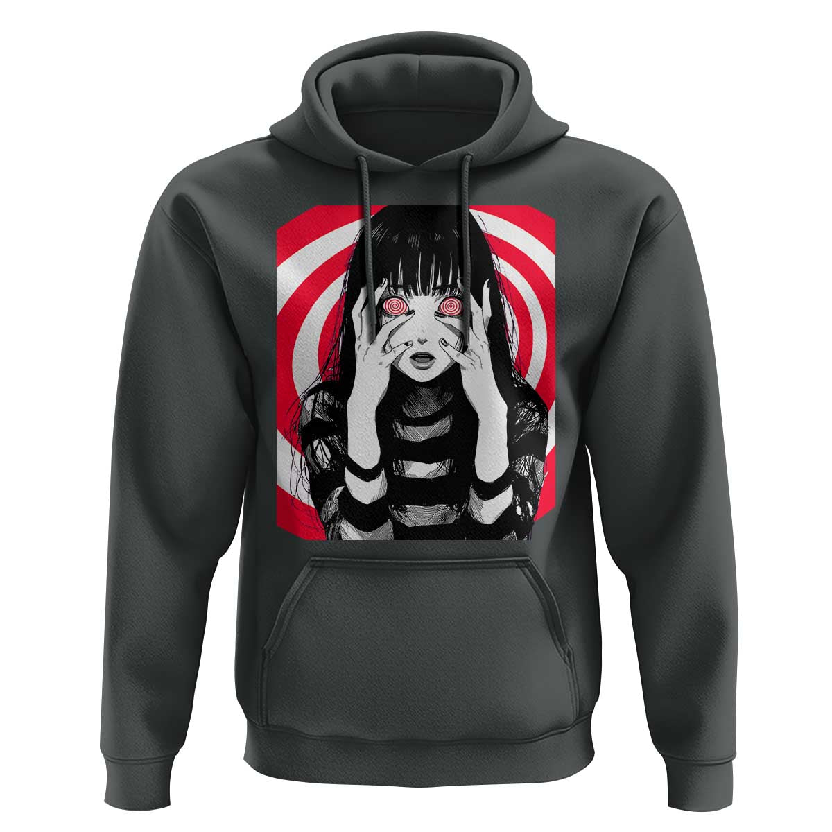 Horror Anime Manga Creepy Goth Japanese Girl Hoodie - Wonder Print Shop