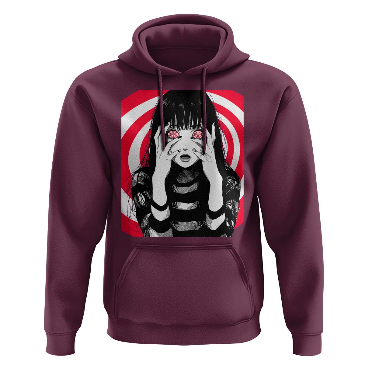 Horror Anime Manga Creepy Goth Japanese Girl Hoodie - Wonder Print Shop