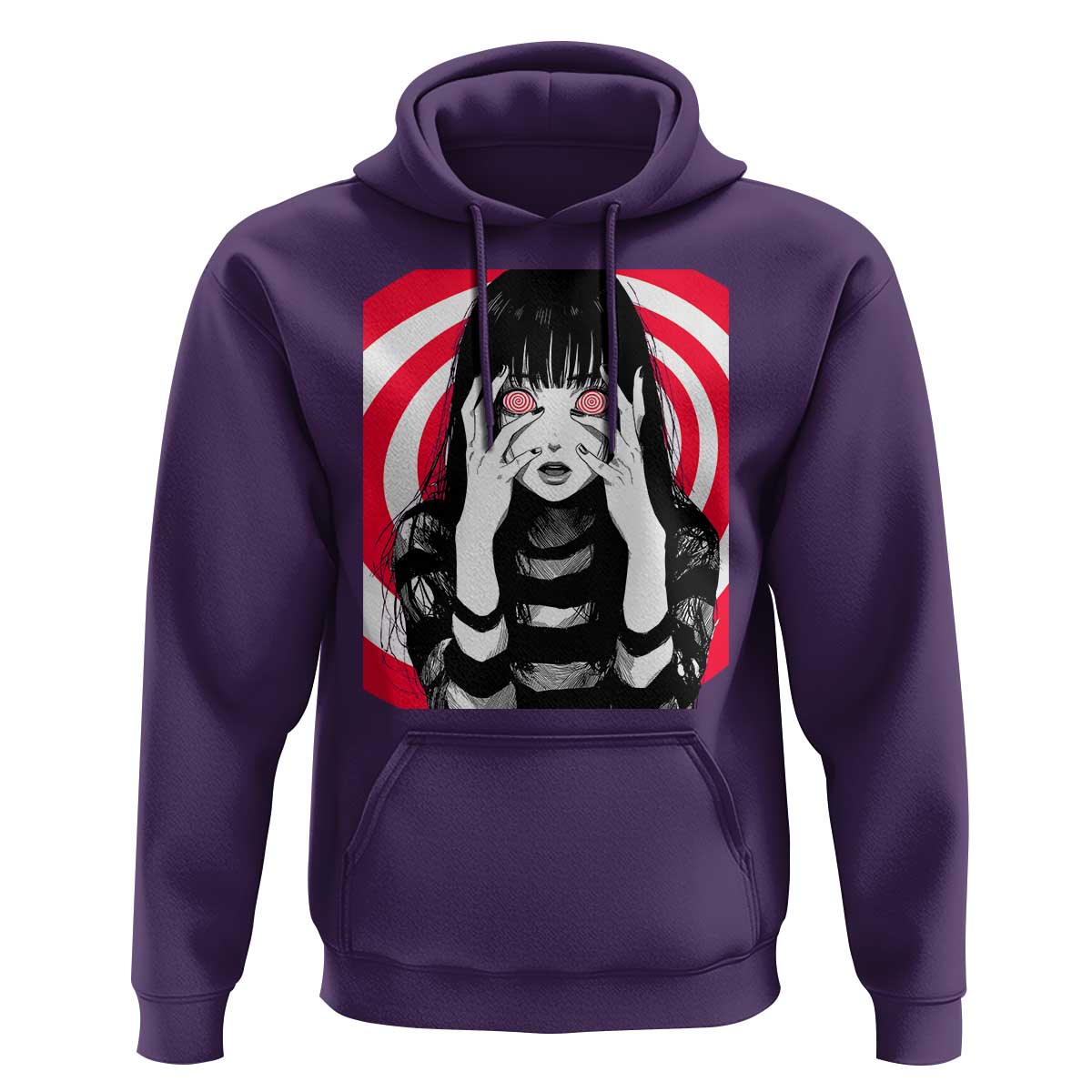 Horror Anime Manga Creepy Goth Japanese Girl Hoodie - Wonder Print Shop