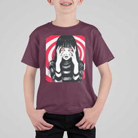Horror Anime Manga Creepy Goth Japanese Girl T Shirt For Kid - Wonder Print Shop