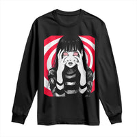 Horror Anime Manga Creepy Goth Japanese Girl Long Sleeve Shirt - Wonder Print Shop