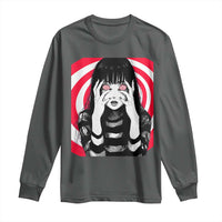 Horror Anime Manga Creepy Goth Japanese Girl Long Sleeve Shirt - Wonder Print Shop