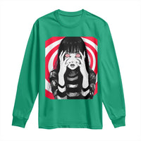 Horror Anime Manga Creepy Goth Japanese Girl Long Sleeve Shirt - Wonder Print Shop