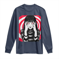 Horror Anime Manga Creepy Goth Japanese Girl Long Sleeve Shirt - Wonder Print Shop