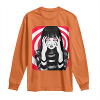 Horror Anime Manga Creepy Goth Japanese Girl Long Sleeve Shirt - Wonder Print Shop