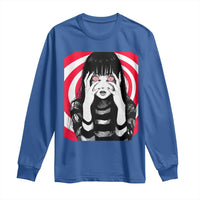 Horror Anime Manga Creepy Goth Japanese Girl Long Sleeve Shirt - Wonder Print Shop