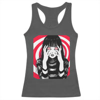 Horror Anime Manga Creepy Goth Japanese Girl Racerback Tank Top - Wonder Print Shop