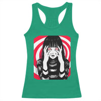Horror Anime Manga Creepy Goth Japanese Girl Racerback Tank Top - Wonder Print Shop
