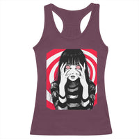 Horror Anime Manga Creepy Goth Japanese Girl Racerback Tank Top - Wonder Print Shop