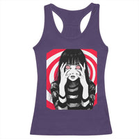 Horror Anime Manga Creepy Goth Japanese Girl Racerback Tank Top - Wonder Print Shop