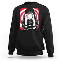 Horror Anime Manga Creepy Goth Japanese Girl Sweatshirt - Wonder Print Shop