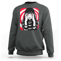 Horror Anime Manga Creepy Goth Japanese Girl Sweatshirt - Wonder Print Shop