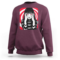 Horror Anime Manga Creepy Goth Japanese Girl Sweatshirt - Wonder Print Shop