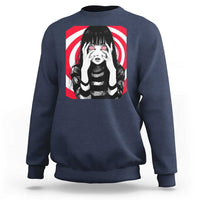 Horror Anime Manga Creepy Goth Japanese Girl Sweatshirt - Wonder Print Shop
