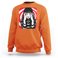 Horror Anime Manga Creepy Goth Japanese Girl Sweatshirt - Wonder Print Shop