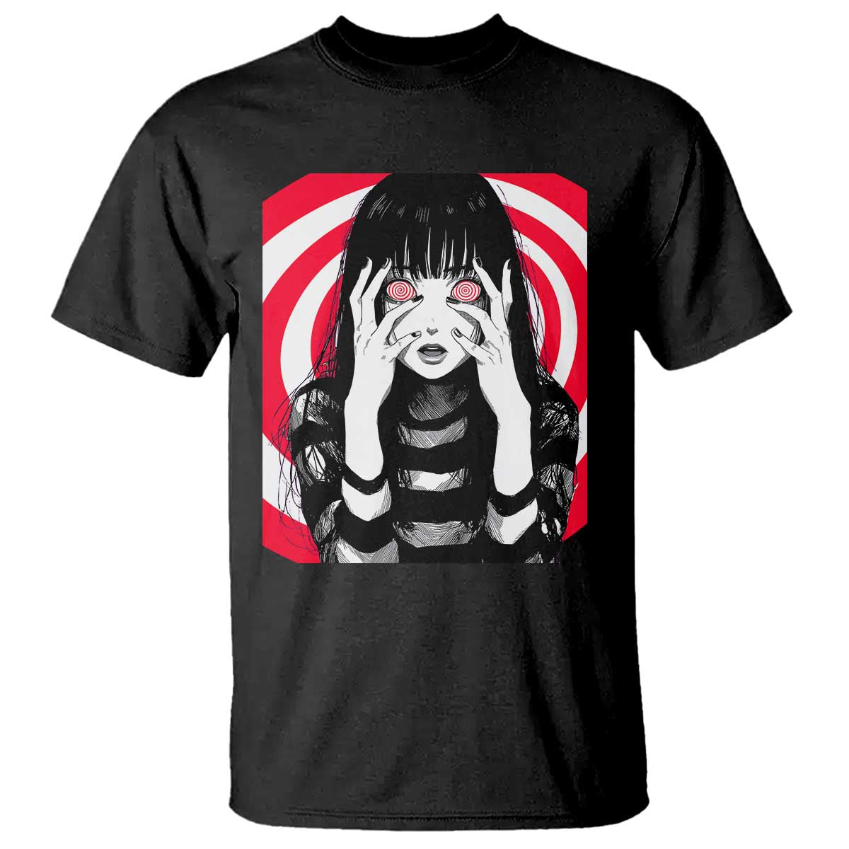 Horror Anime Manga Creepy Goth Japanese Girl T Shirt - Wonder Print Shop