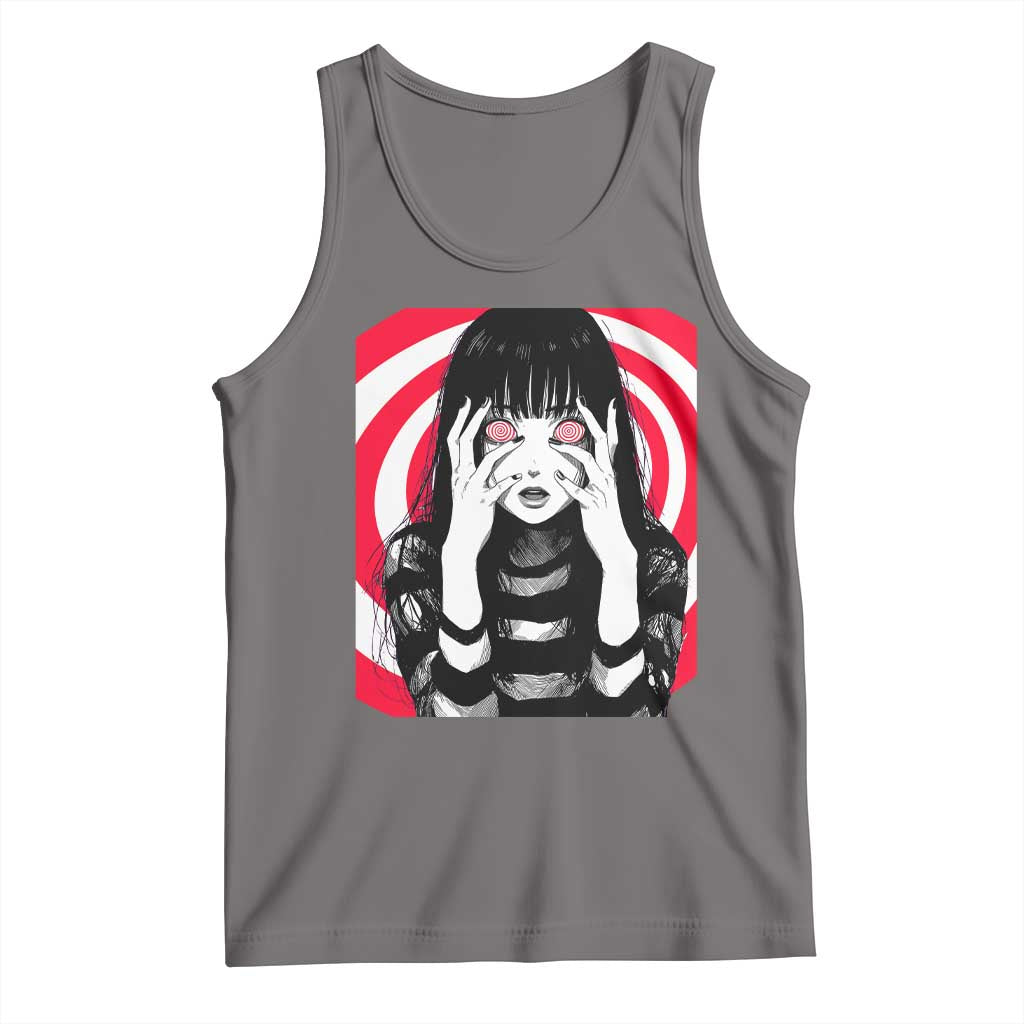 Horror Anime Manga Creepy Goth Japanese Girl Tank Top - Wonder Print Shop