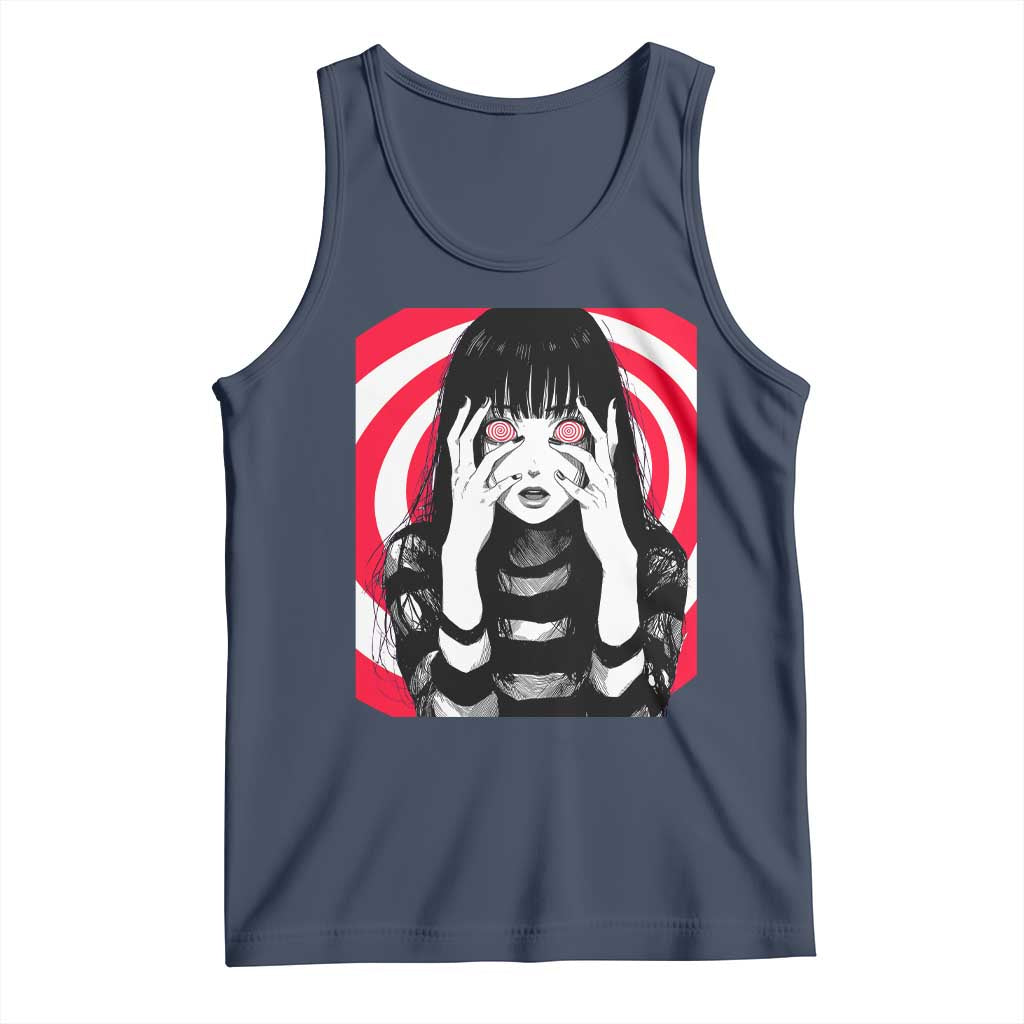 Horror Anime Manga Creepy Goth Japanese Girl Tank Top - Wonder Print Shop