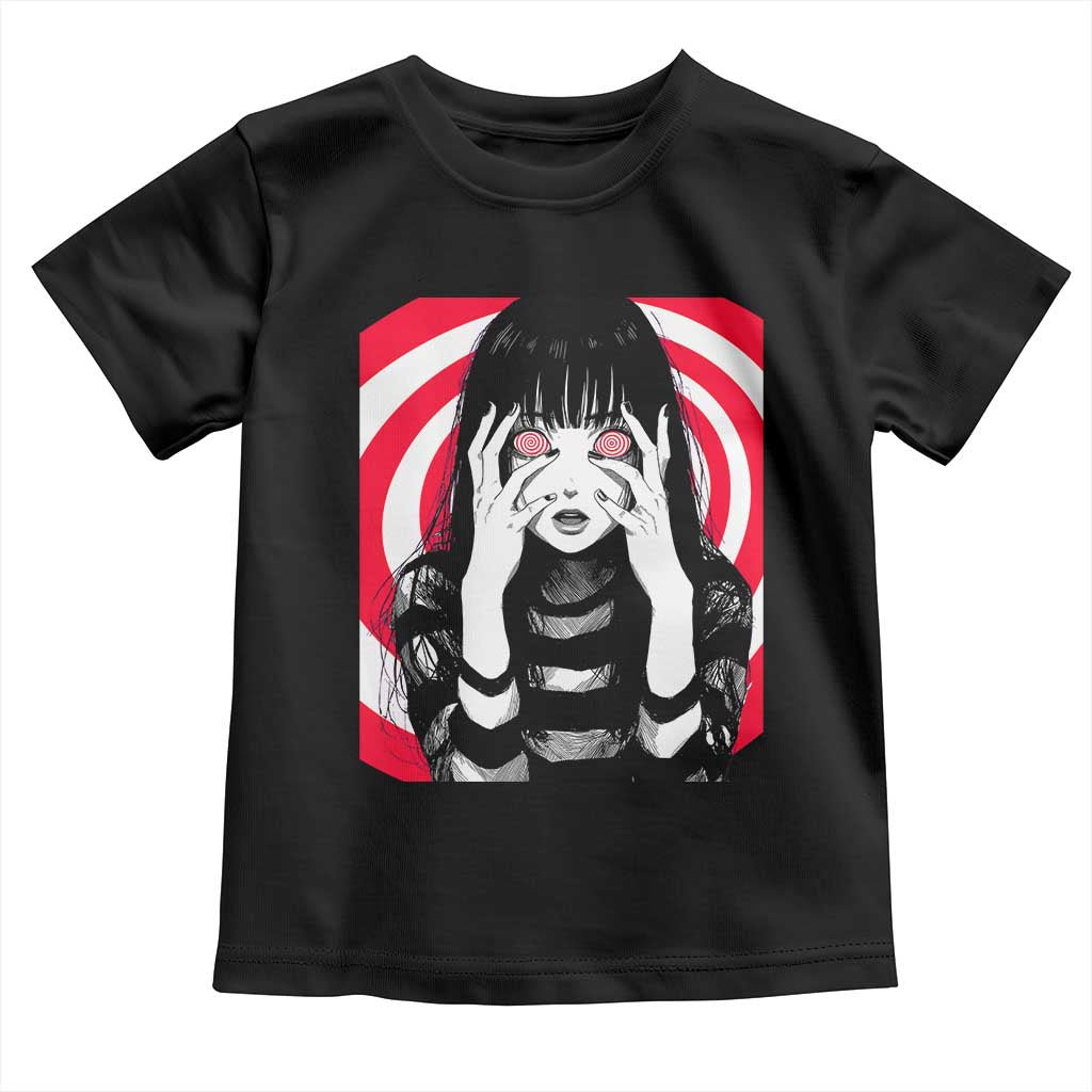 Horror Anime Manga Creepy Goth Japanese Girl Toddler T Shirt - Wonder Print Shop