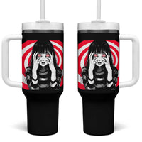 Horror Anime Manga Creepy Goth Japanese Girl Tumbler With Handle - Wonder Print Shop